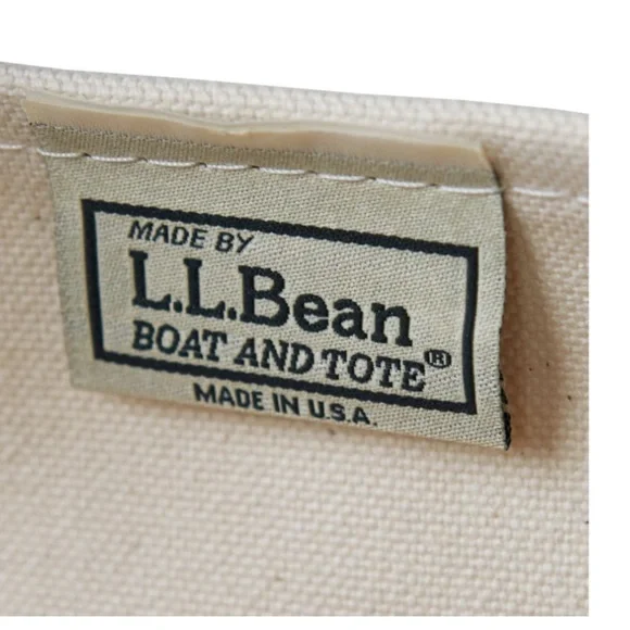 LLBean Boat & Tote Canvas Open Top Tote Bag - Red and Natural - Picture 2 of 2